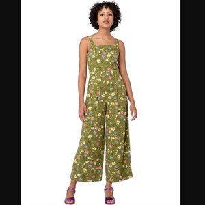 Heather Ditsy Jumpsuit Green